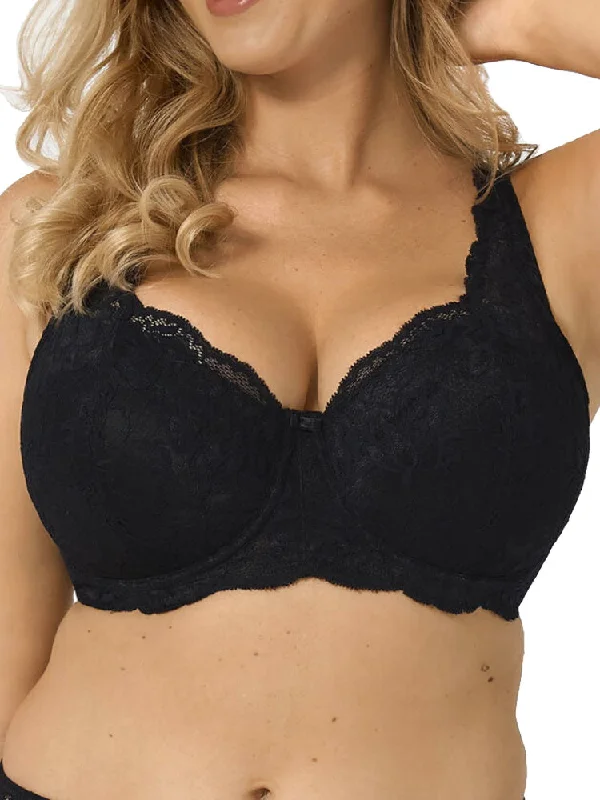 women’s period briefs-Amourette Charm WHP Half Cup Bra - Black