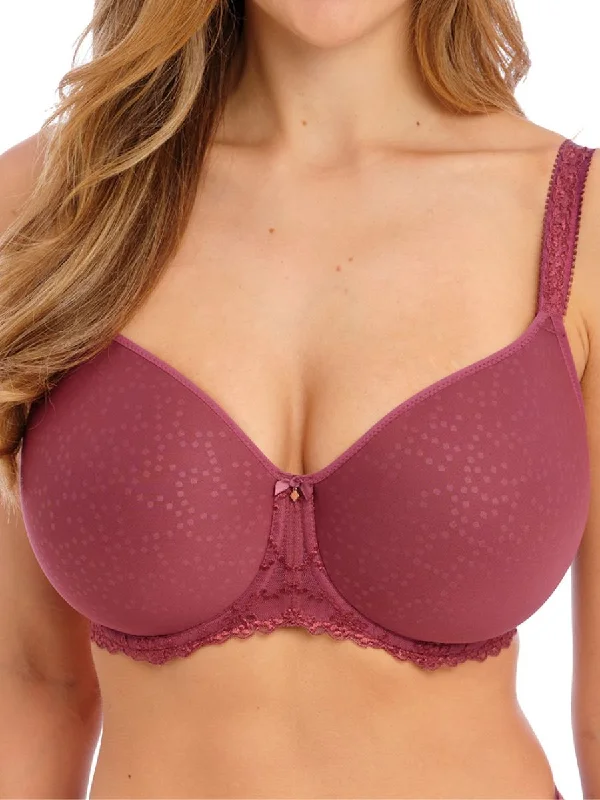 seamless sports underwear-Ana Moulded Spacer Bra - Rosewood