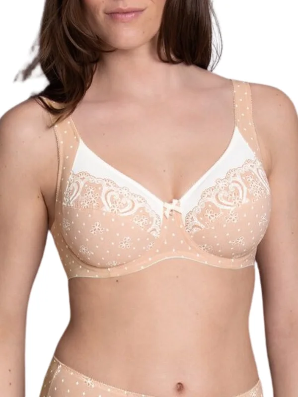 women’s shaping briefs-Belvedere Underwired Comfort Bra - Powder Peach