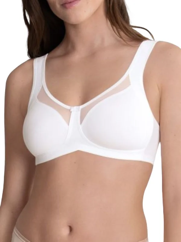 women’s mesh panties-Clara Moulded Comfort Soft Cup Bra - White