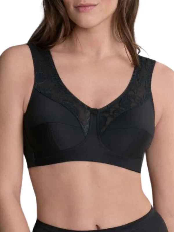 seamless sports underwear-MicroEnergen Support Soft Cup Bra - Black