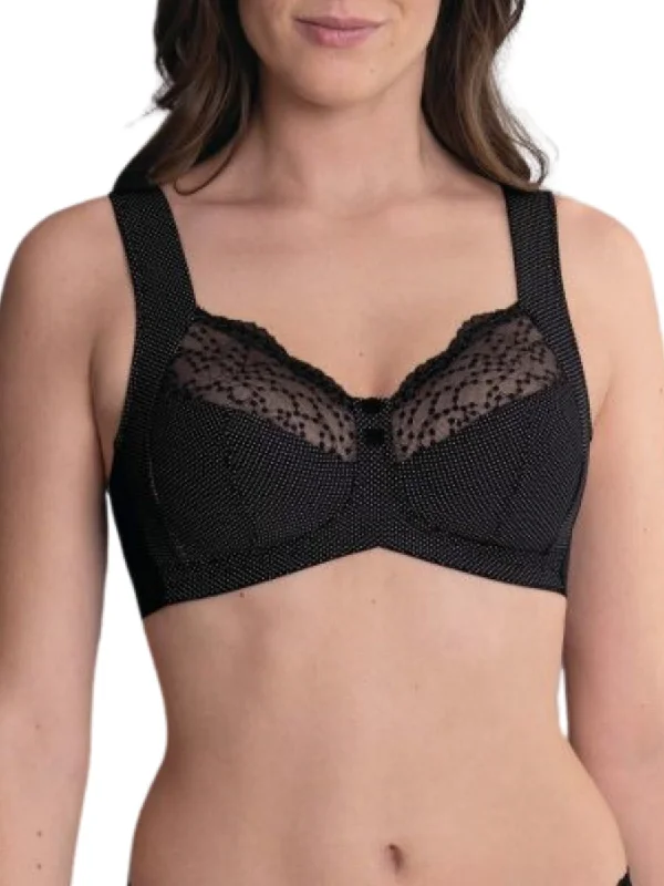 breathable silk panties-Orely Support Soft Cup Bra - Black