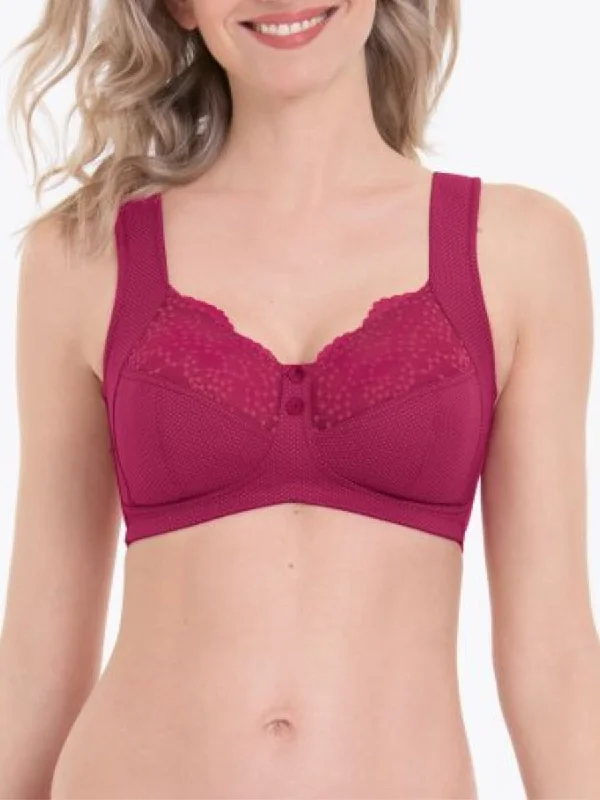 women’s satin thong-Orely Support Soft Cup Bra - Cherry Red