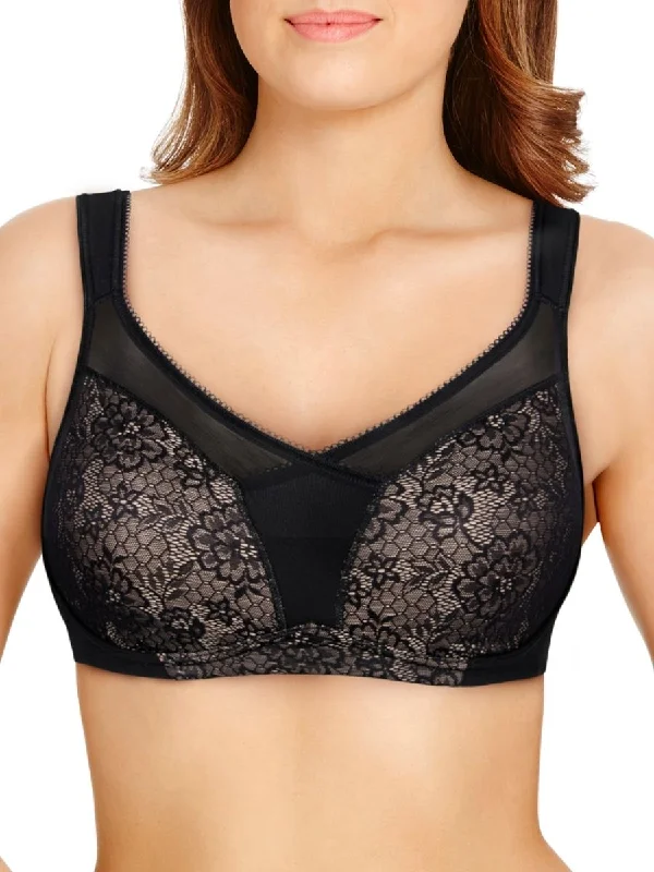 high-waisted silk underwear-Beauty Everyday Full Support Bra - Black