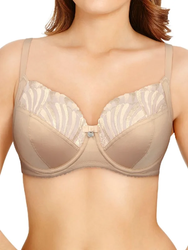 high-waisted bamboo underwear-Embrace Side Support Bra - Nude