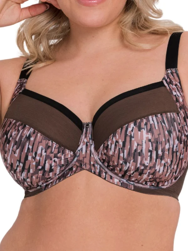 trendy hipster panties-WonderFully Full Cup Bra - Cocoa Print