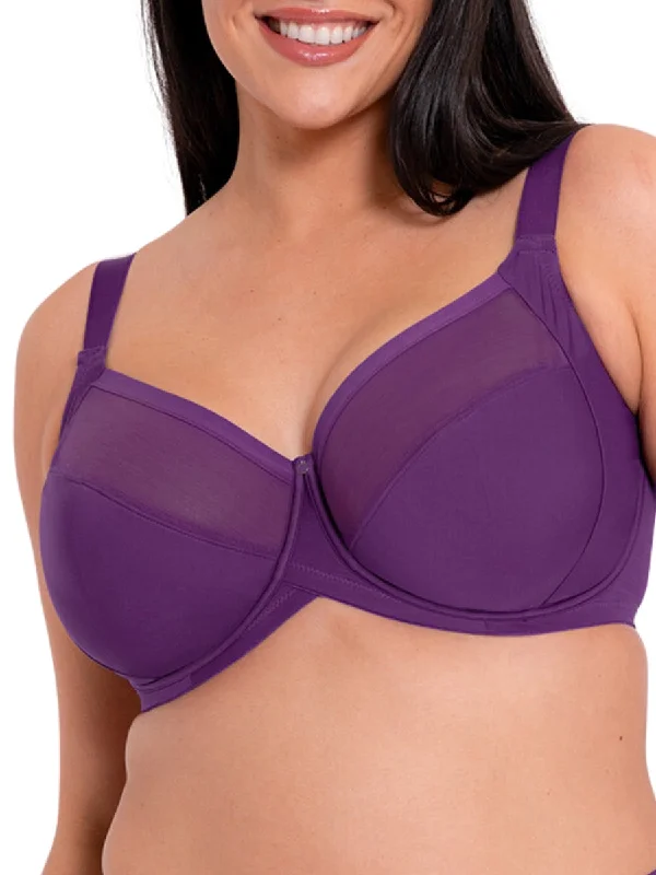 floral cotton panties-WonderFully Full Cup Bra - Purple