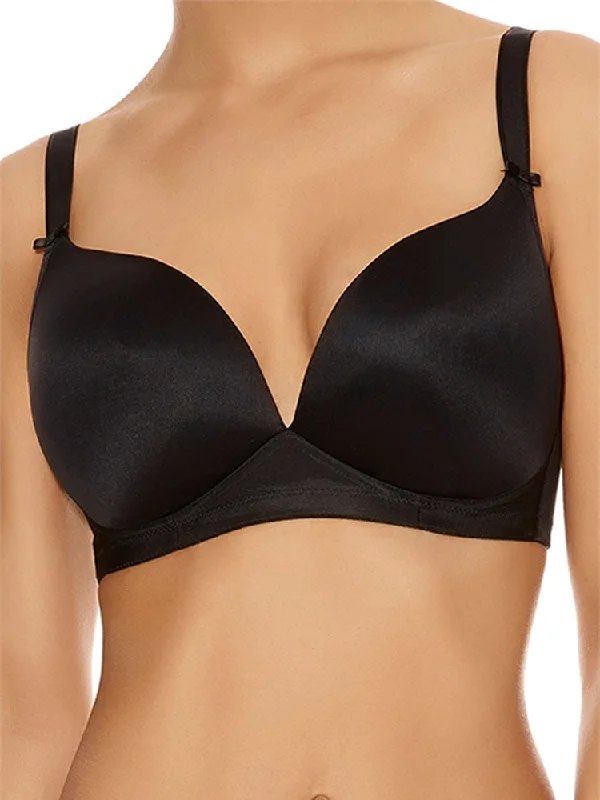 comfy boyshorts underwear-Deco Moulded Soft Cup T-Shirt Bra - Black