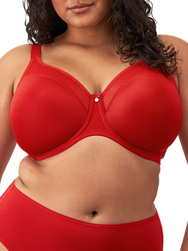 breathable cotton thong-Smooth Moulded T-Shirt Bra - Haute Red