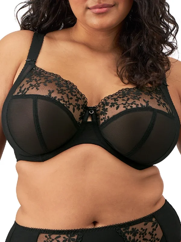 women’s cozy briefs-Zarla Full Cup Bra - Black