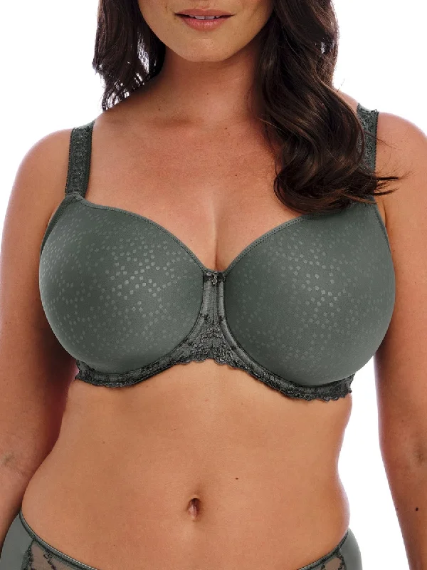 cozy flannel underwear-Ana Moulded Spacer Bra - Olive