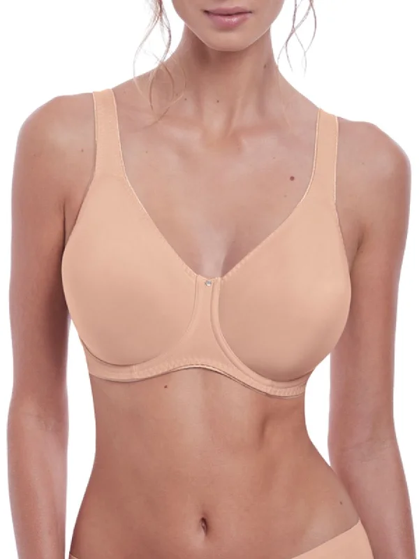 trendy lace briefs-Aura Moulded Full Cup Bra - Natural Beige