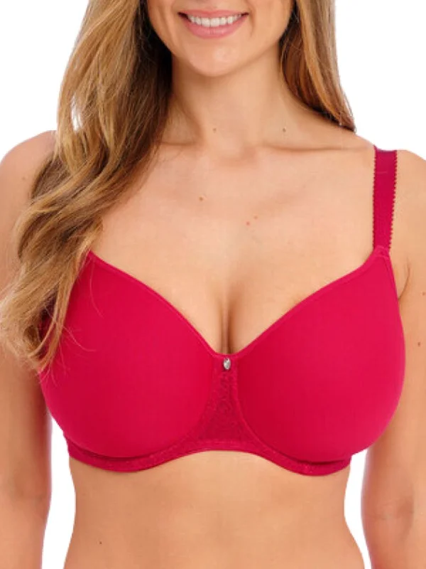 hypoallergenic underwear-Envisage Moulded Spacer Bra - Raspberry