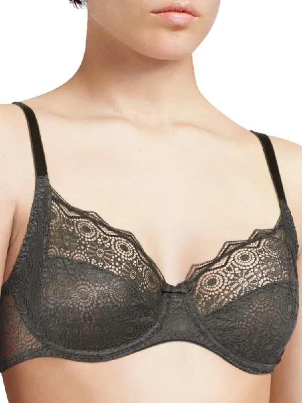 women’s floral briefs-Georgia Full Cup Bra - Smoky Grey