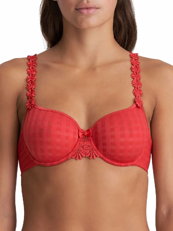 women’s seamless briefs-Avero Full Cup Seamless Bra - Scarlet