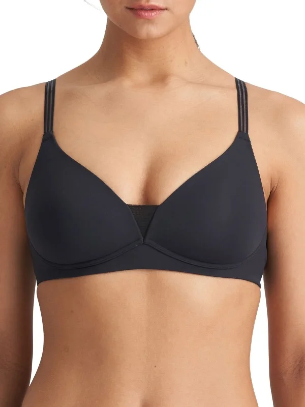 trendy boyshorts underwear-Louie Full Cup Wireless Bra - Black