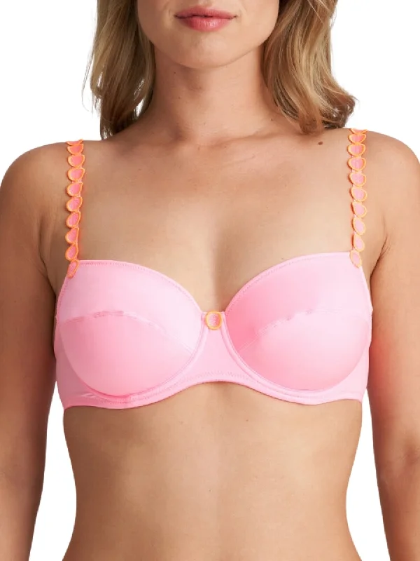 stretchy cotton underwear-Tom Fuller Cup Bra - Happy Pink