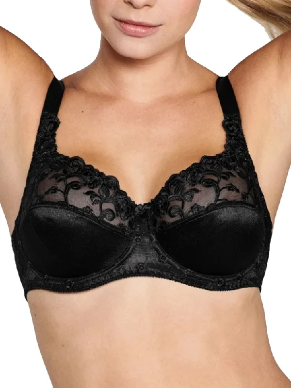 high-waisted briefs-Full Cup Underwired Bra - Black