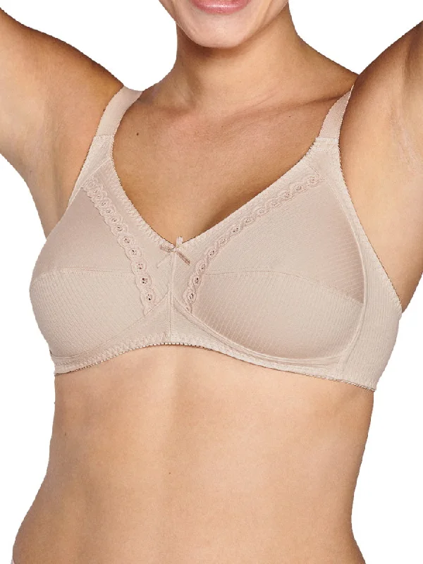 cotton bikini panties-Soft Cup Cotton Bra - Light Beige