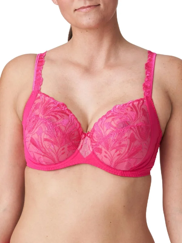 breathable hipster underwear-Disah Full Cup Bra - Electric Pink