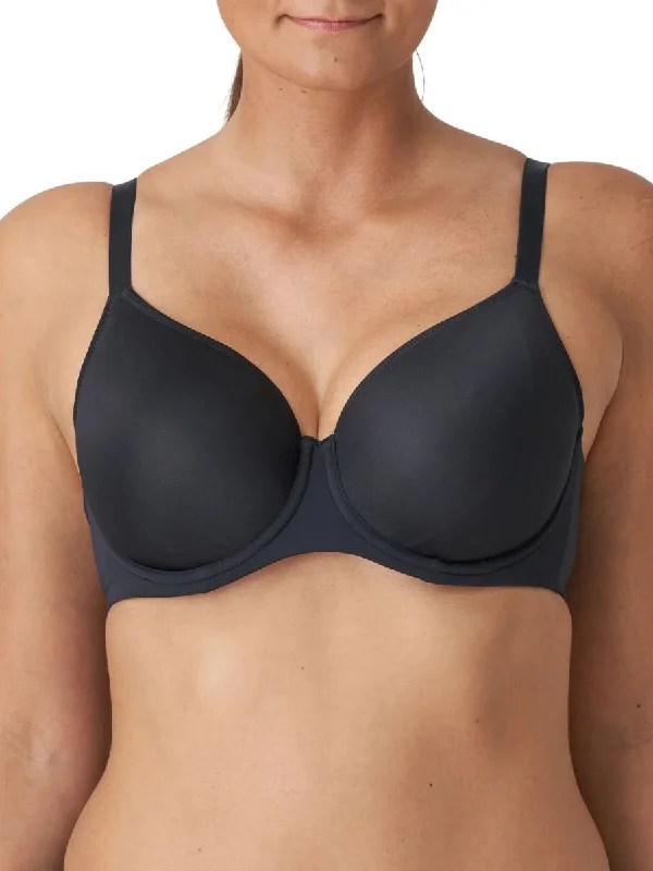 lightweight mesh underwear-Figuras Non Padded Full Cup Seamless Bra - Charcoal