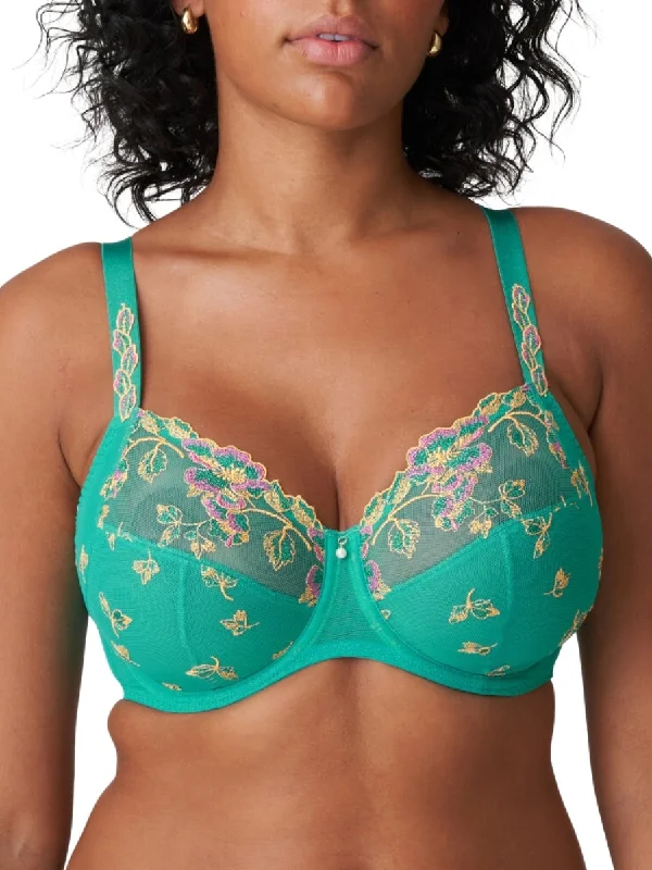 lightweight mesh underwear-Lenca Full Cup Bra - Sunny Teal