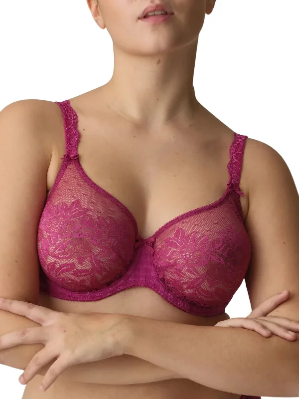 women’s period panties-Madison Full Cup Seamless Bra - Fuchsia Fiesta