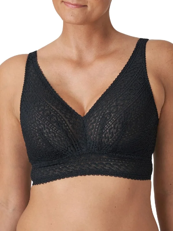 soft modal underwear-Montara Wireless Full Cup Bra - Black