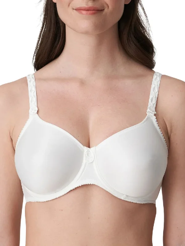 women’s shaping briefs-Satin Non Padded Full Cup Bra - Natural