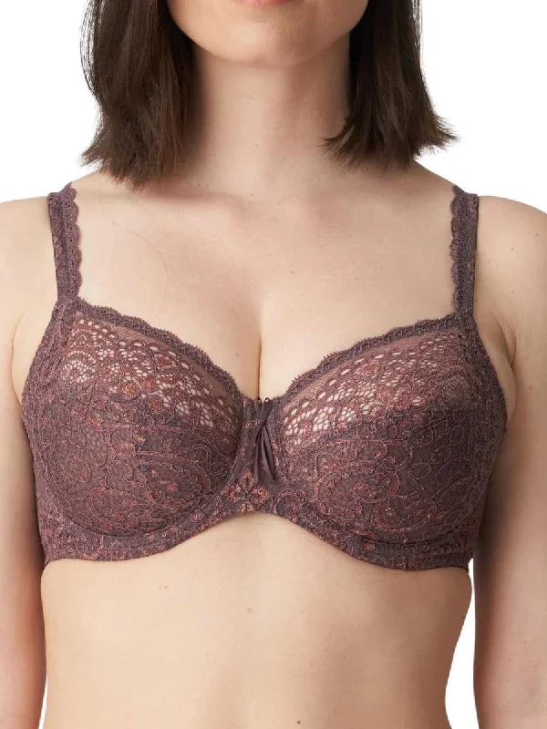 soft bamboo briefs-Twist "I Do" Full Cup Wire Bra - Toffee