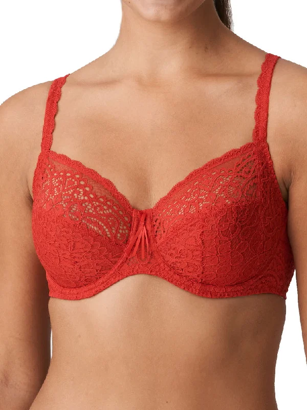 lightweight briefs-Twist "I Do" Full Cup Wire Bra - Scarlet