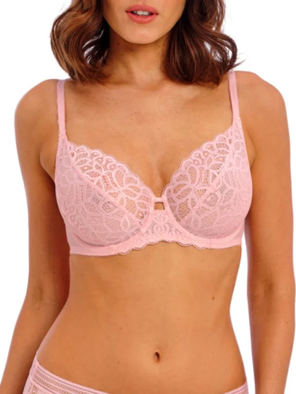 women’s satin thong-Raffine Underwire Bra - Silver Pink