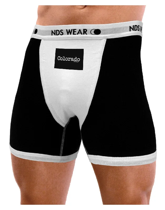 seamless athletic boxer briefs-Colorado - United States Shape Mens Boxer Brief Underwear by TooLoud