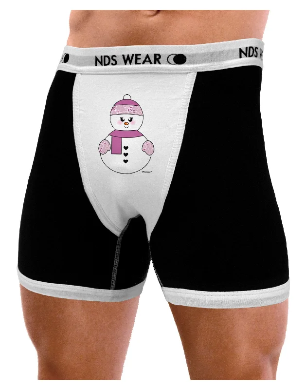 durable stretch boxers-Cute Girl Snowman - Christmas Mens Boxer Brief Underwear by TooLoud