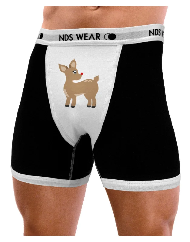 durable cotton boxers-Cute Little Rudolph the Reindeer - Christmas Mens Boxer Brief Underwear by TooLoud