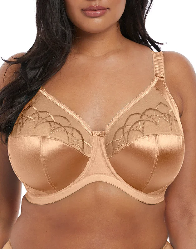 soft microfiber underwear-Elomi Cate Underwire Full Cup Full Figure Banded Bra Hazel EL4030