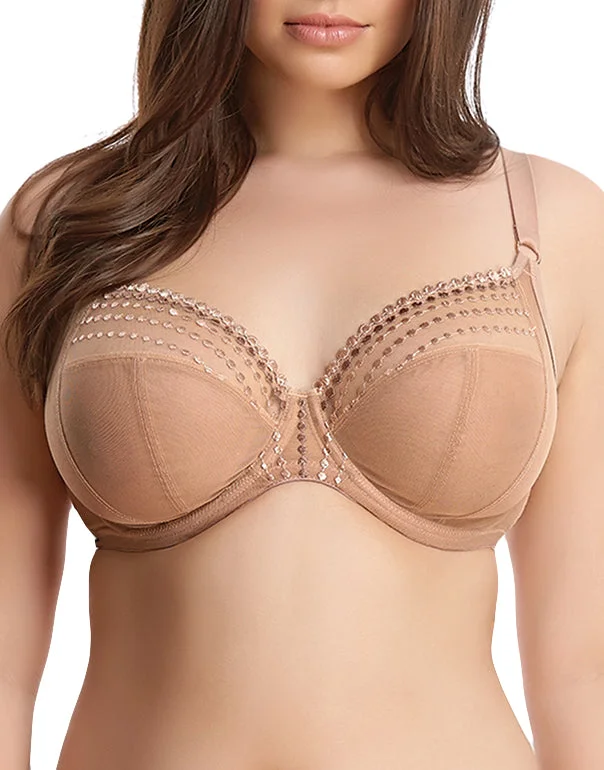 breathable bikini underwear-Elomi Matilda Underwire Plunge Bra Cafe Au Lait EL8900