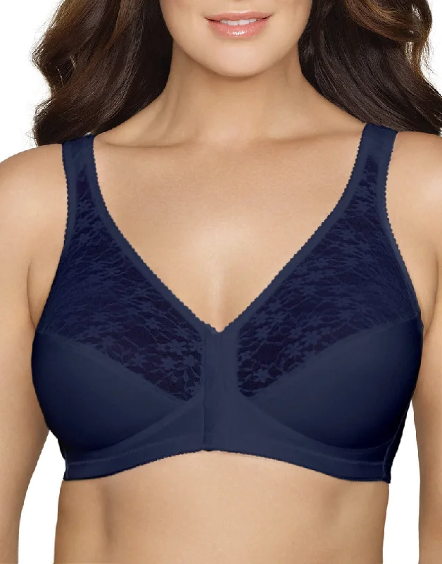 high-waisted briefs-Exquisite Form Fully Front Close with Lace Posture Bra Time Square Navy 5100565