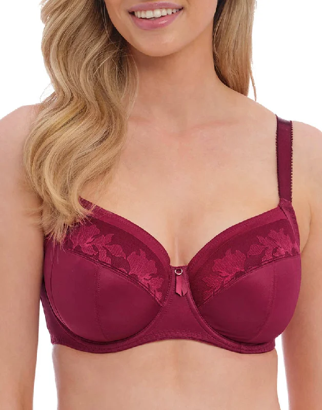 trendy boyshorts underwear-Fantasie Illusion UW Side Support Bra Berry FL2982