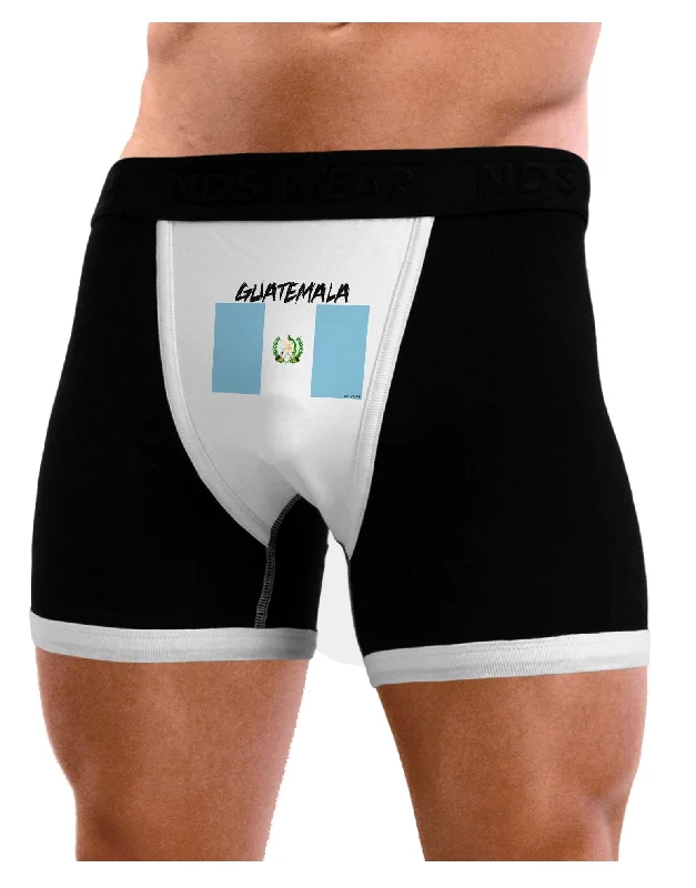 breathable performance briefs-Guatamelan Flag Design Mens Boxer Brief Underwear by TooLoud