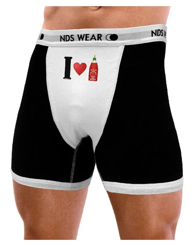 durable cotton boxers-I Heart Sriracha Design Mens Boxer Brief Underwear by TooLoud