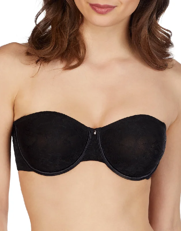 high-waisted lace panties-Le Mystere Lace Perfection Unlined Strapless Bra 3315