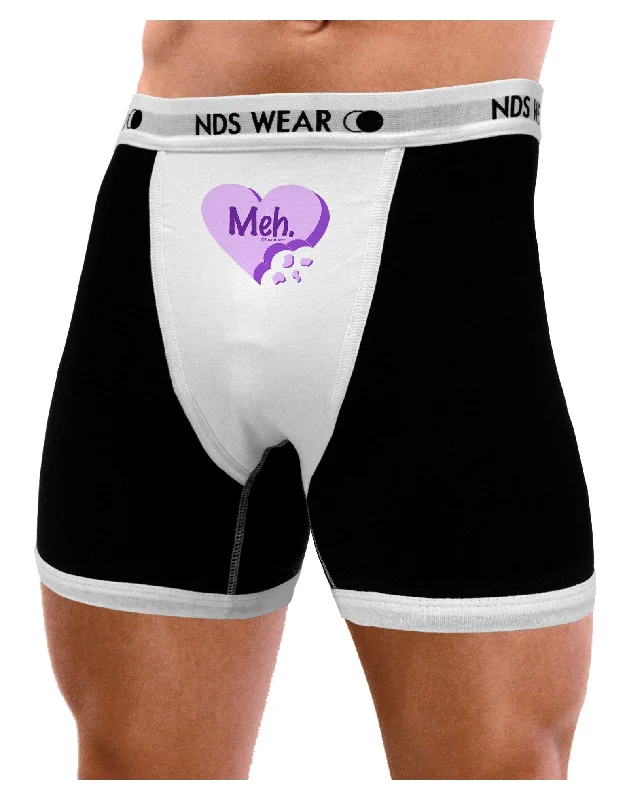 men’s cooling boxers-Meh Candy Heart Purple - Valentines Day Mens Boxer Brief Underwear by TooLoud