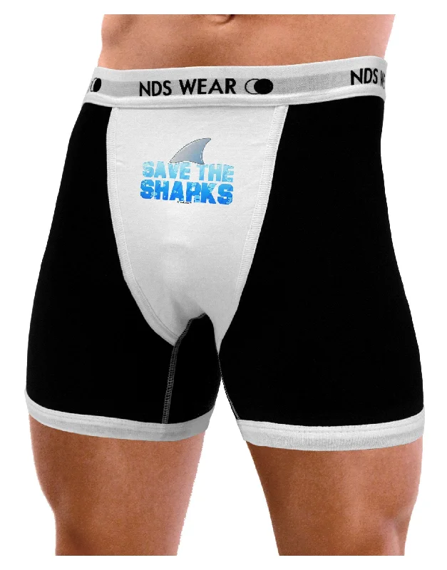 breathable athletic underwear-Save The Sharks - Fin Color Mens Boxer Brief Underwear by TooLoud