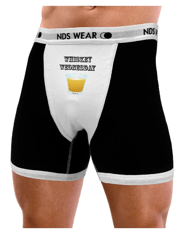 soft bamboo briefs-Whiskey Wednesday Design - Text Mens Boxer Brief Underwear by TooLoud