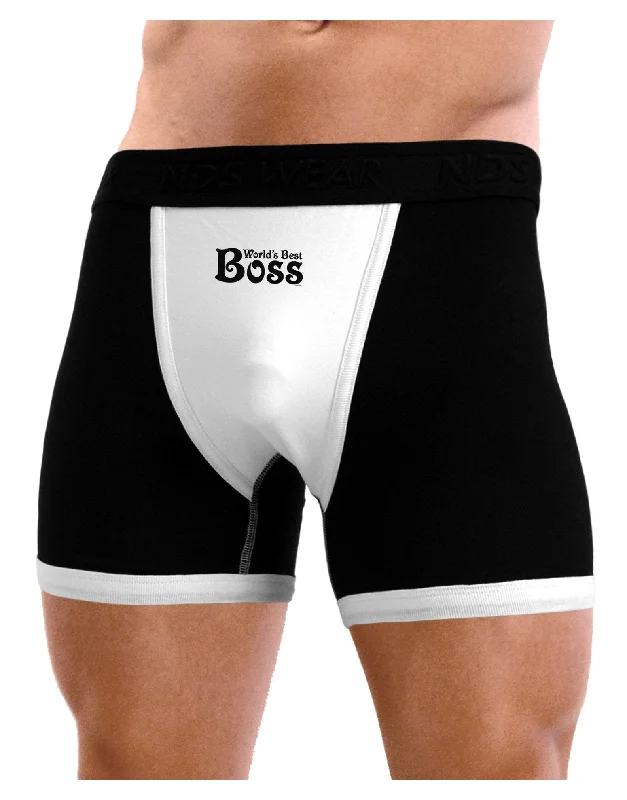 luxury silk briefs-World‘s Best Boss - Boss Day Mens Boxer Brief Underwear