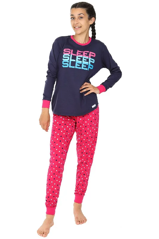 soft flannel sleep tank-Cool Girls Sleep Sleep Sleep Long Pyjamas