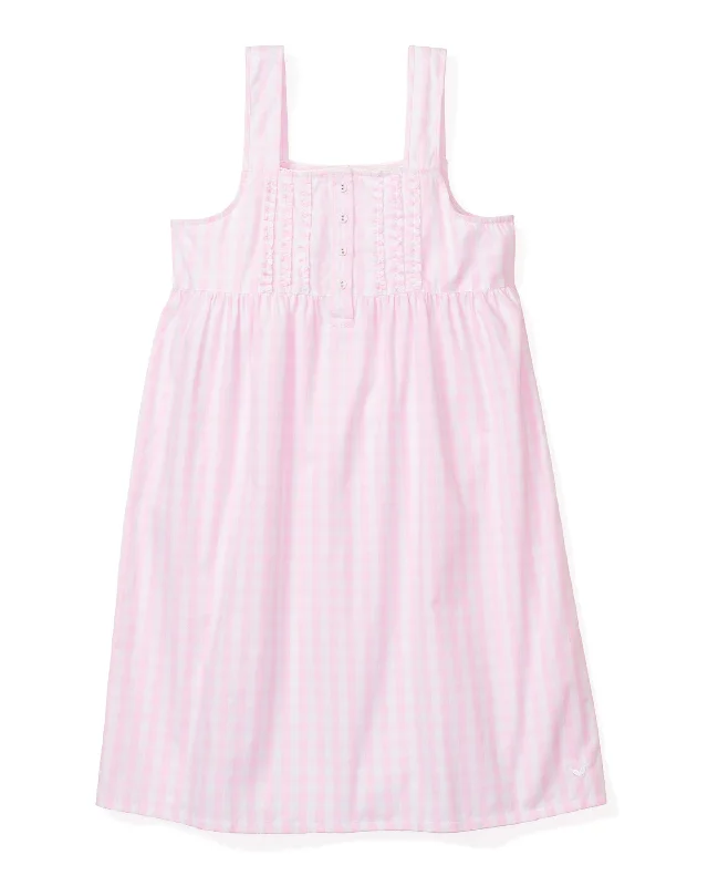 women’s lace nightie-Women's Pink Gingham Charlotte Nightgown