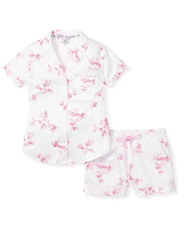 lightweight sleep shorts-Women's English Rose Floral Short Set