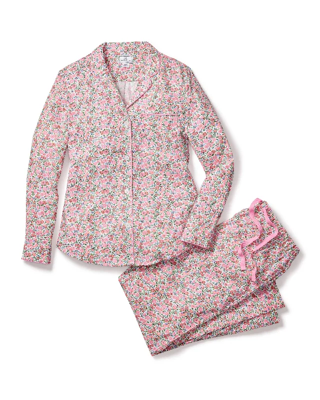 luxury satin pajamas-Women's Fleurs de Rose Pajama Set